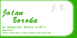 jolan boroka business card